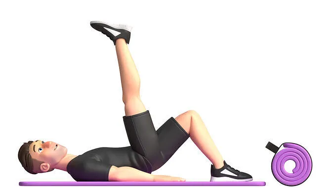 Cartoon Pixar Fitness Man pose 2